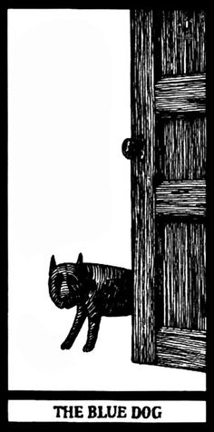 ГАЛЕРЕЯ КОЛОДЫ ТАРО "ФАНТОД" - EDWARD GOREY'S FANTOD PACK 6 СИНЯЯ СОБАКА