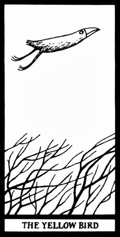 ГАЛЕРЕЯ КОЛОДЫ ТАРО "ФАНТОД" - EDWARD GOREY'S FANTOD PACK 19 ЖЁЛТАЯ ПТИЦА